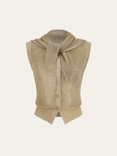Knit Sleeveless Vest with Scarf