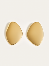 Golden Irregular Smooth Earrings