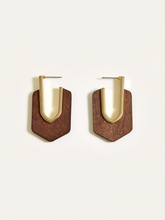 Wood Geometric Earrings