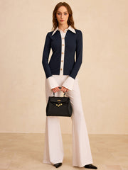 Color-Block Button-Down Shirt