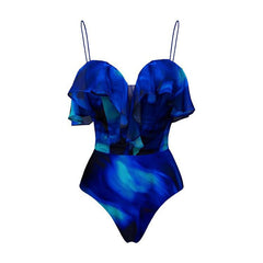 Smudge Ruffle One-Piece Swimsuit
