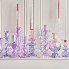 1pc Floriddle Glass Vases Nordic Candlestick Wedding Decoration Christmas Decoration Candle Stick Holder Home Decor Flower Vase