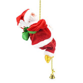 Electric Santa Claus Climbing Rope Ladder With Music Cute Santa Claus Toy For Christmas Tree Home Decor New Year Gifts Ornaments