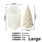 10-25cm 3D DIY Christmas Tree Candle Silicone Mold Christmas Gift Christmas Tree Resin Gypsum Silicone Mold Christmas Decoration