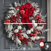 Christmas Wreath For Doors Flower Garland Rattan Set For Front Door Christmas Decorations Indoor Outdoor Christmas Ornament