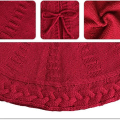 New Product Christmas Tree Skirt Knitted Tree Skirt Apron Christmas Tree Decorations Christmas Gifts Home Decorations
