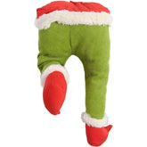 1pcs Christmas Festival Decoration Grinch Green Artificial Leg Tree Decoration Santa Claus Elf Leg Christmas