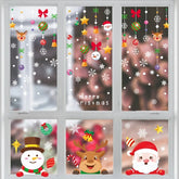 Christmas Window Stickers Santa Claus Snowflake DIY Wall Decal Christmas Decorations For Home New Year Ornaments Gift