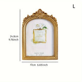 Golden Cadre Vintage Frame Retro Golden Decor Photo Frame For Photo Display, Wedding Anniversary Party Christmas Valentine Gift