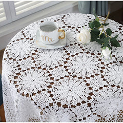 Super Elegant table covers Nordic pastoral lace tablecloth crochet square tablecloths Dining napkins christmas table cloth sale