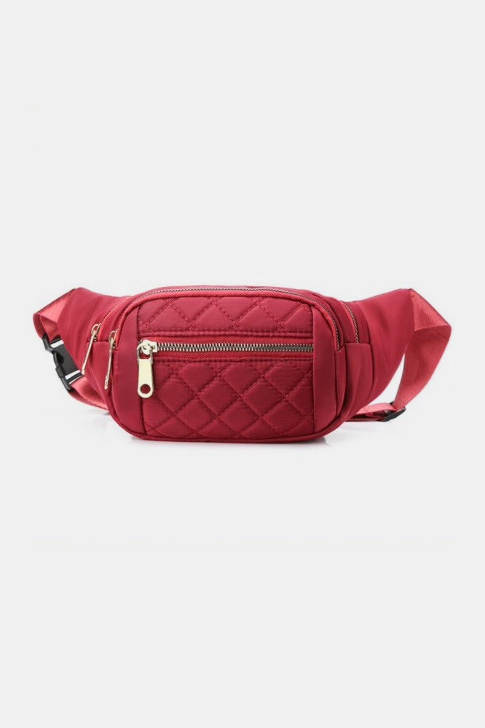 Zenana Quilted Multi Pocket Waist Belt Bag