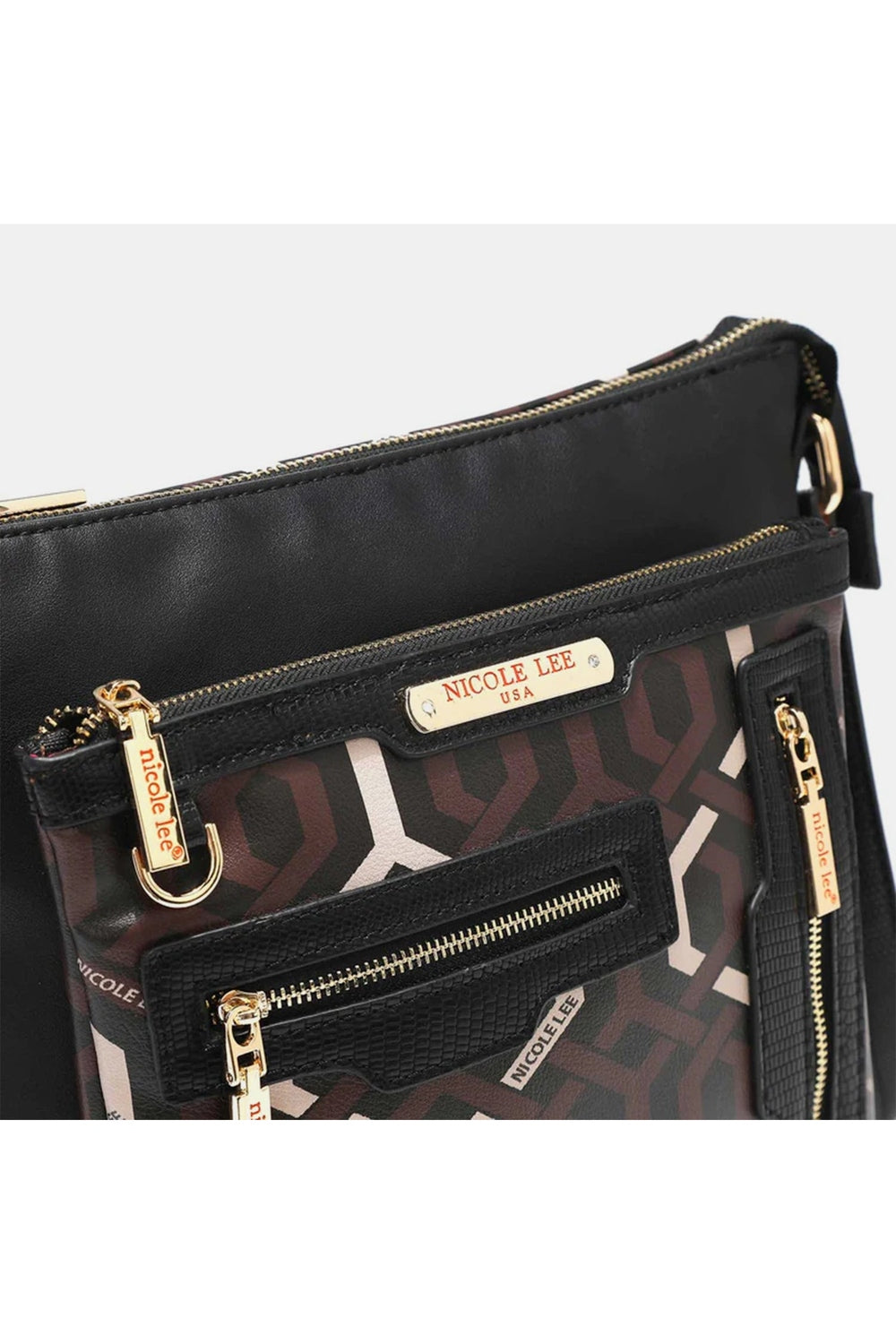 Nicole Lee USA Geometric Pattern Crossbody Bag