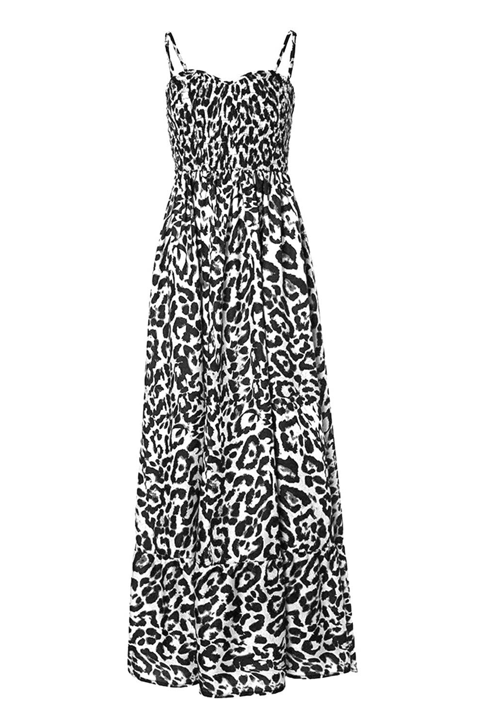 Leopard Sweetheart Neck Cami Dress