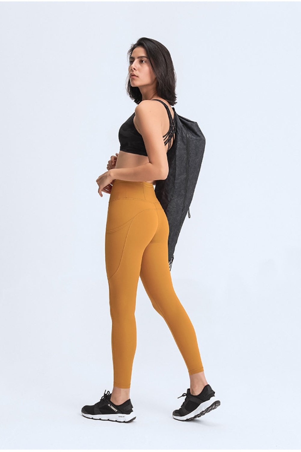 Wide Waistband Leggings with Pockets