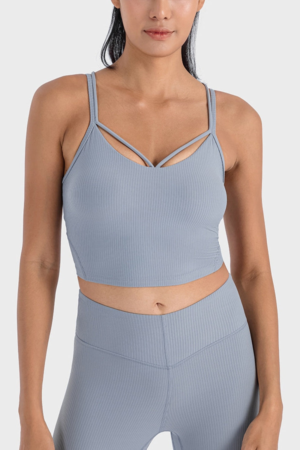 Millennia Double Strap Ribbed Sports Cami