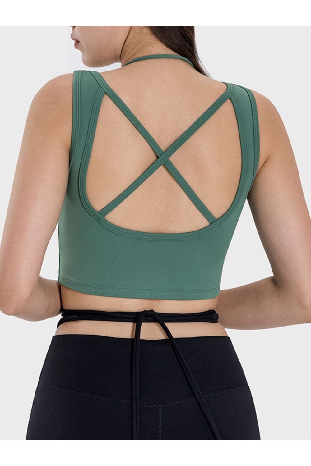 Millennia Crisscross Square Neck Active Tank