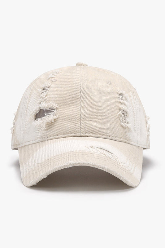 Distressed Adjustable Cotton Baseball Cap