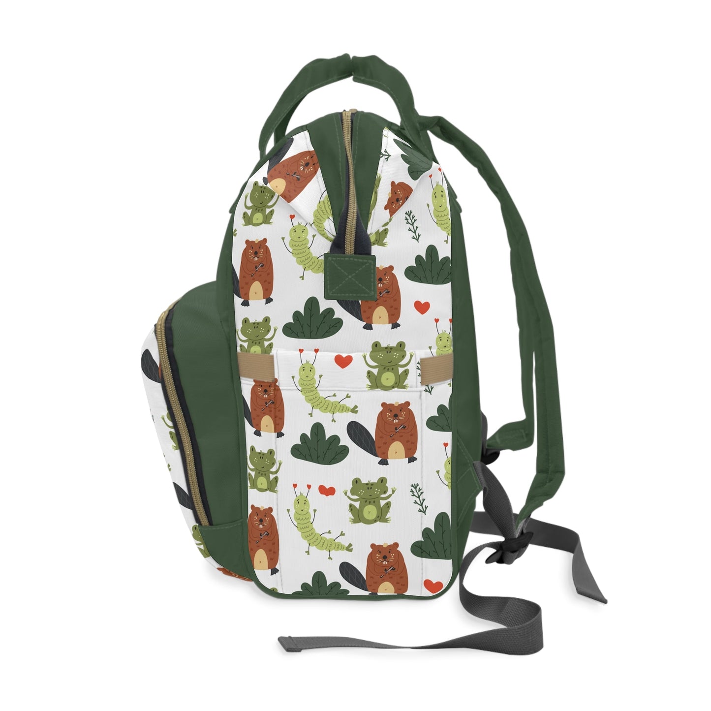 Ethan Woodland Animals Multifunctional Diaper Backpack, Newborn Gift, Baby Shower Gift, Baby Diaper Bag Nappy Stroller Bag