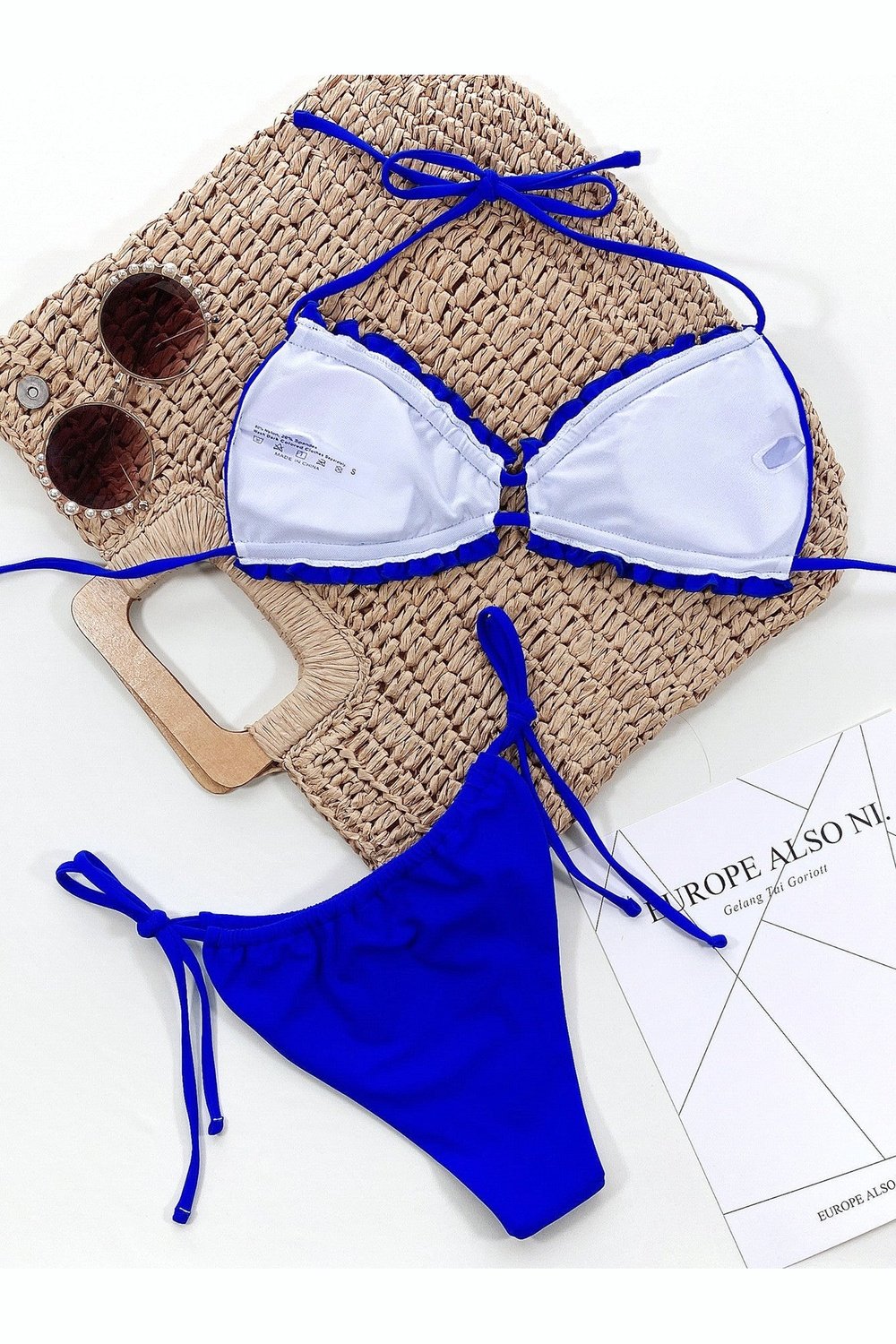 Frill Trill Halter Neck Bikini Set