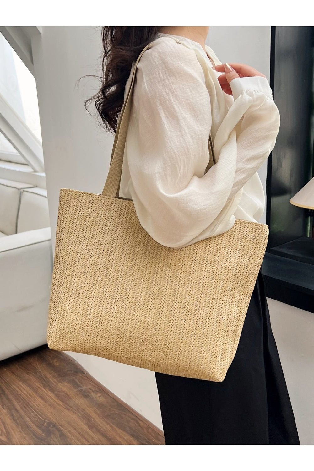 Straw Woven Tote Bag