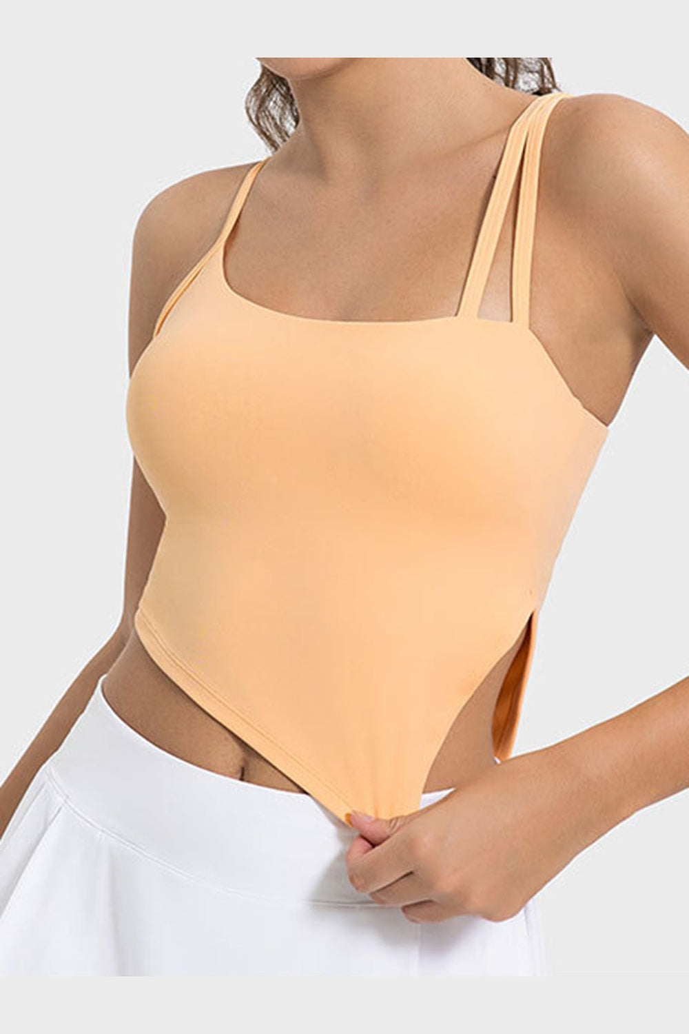 Millennia Slit Asymmetrical Neck Active Cami