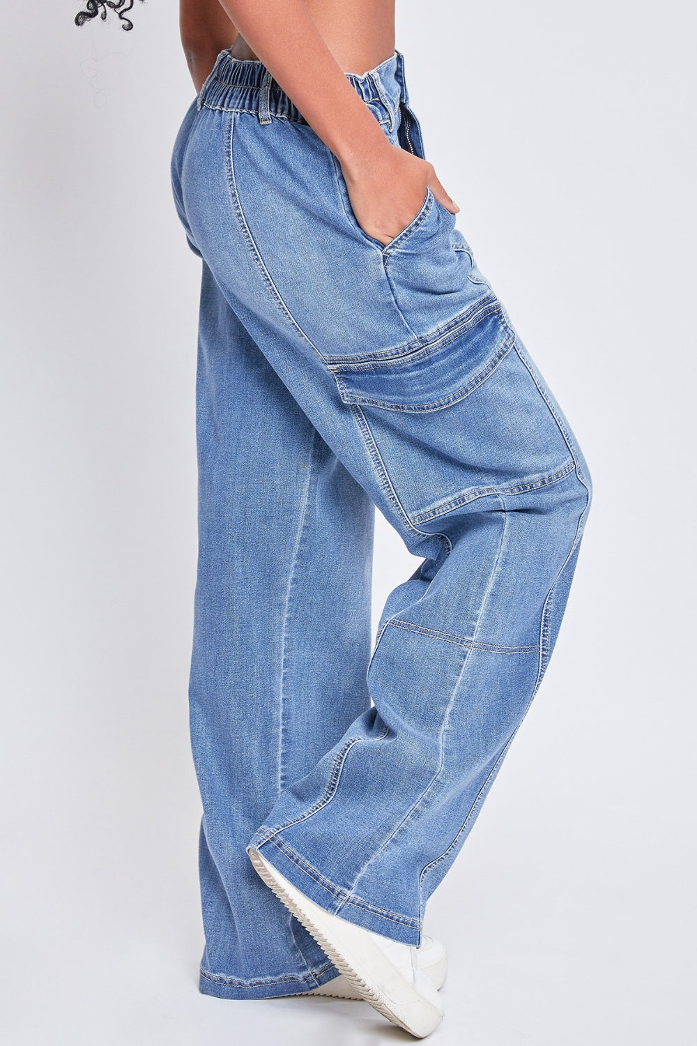 YMI Jeanswear High-Rise Straight Cargo Jeans