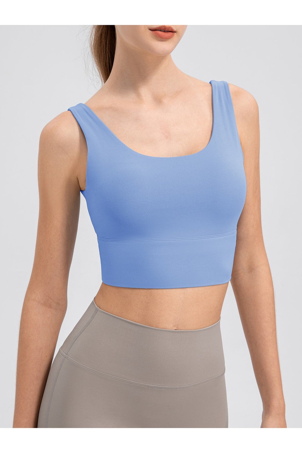 Scoop Neck Wide Strap Active Tank