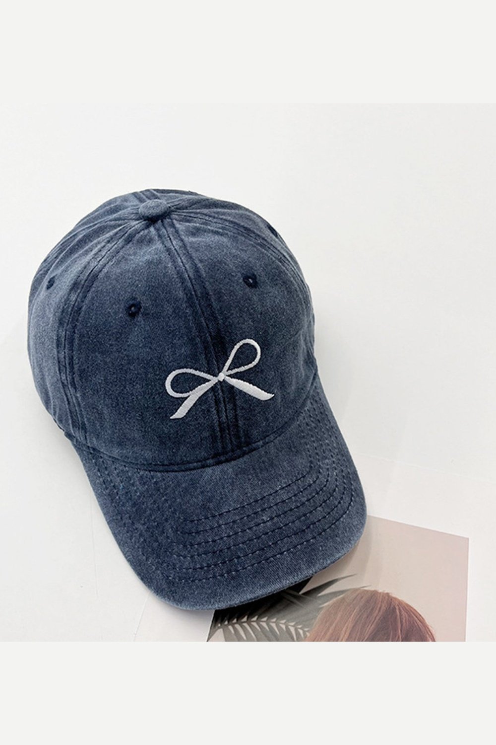 Bow Embroidered Adjustable Cap