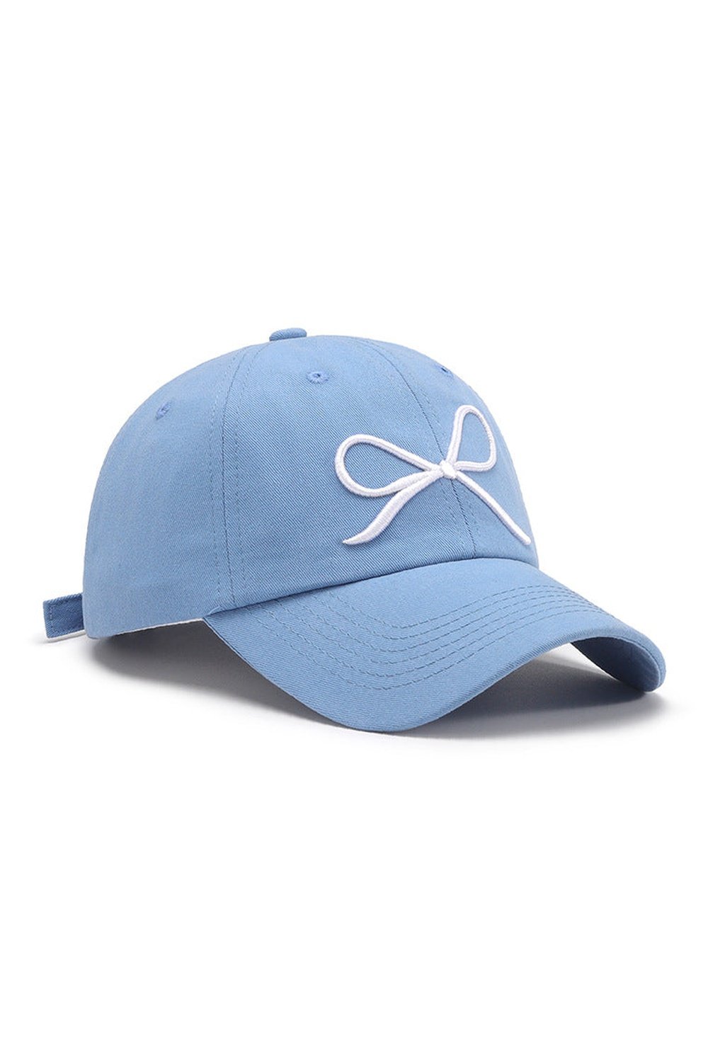 Bow Embroidered Cotton Baseball Cap