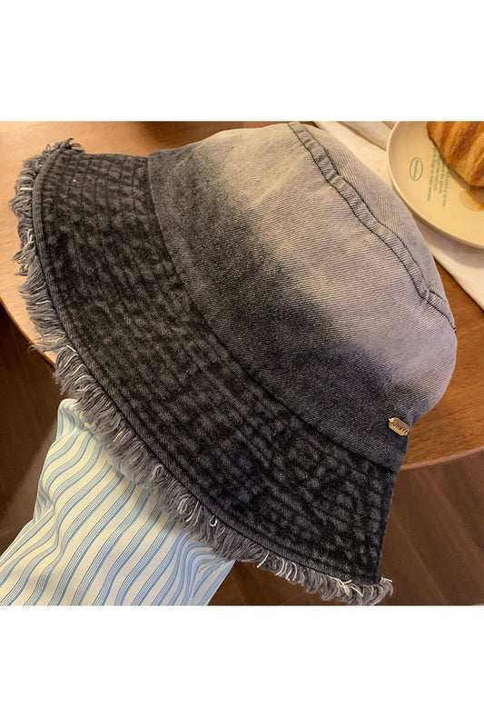 Raw Hem Cotton Hat