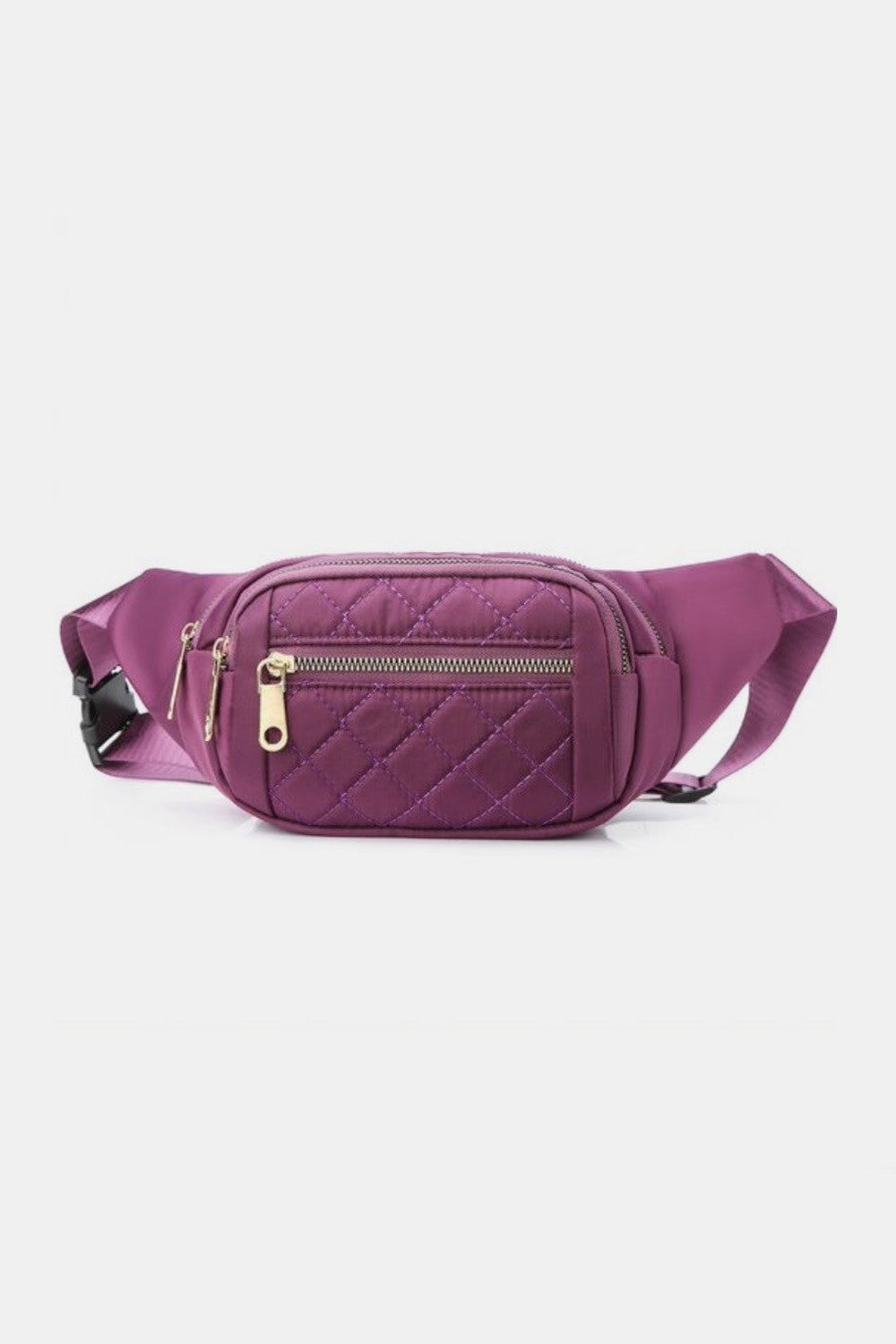 Zenana Quilted Multi Pocket Waist Belt Bag