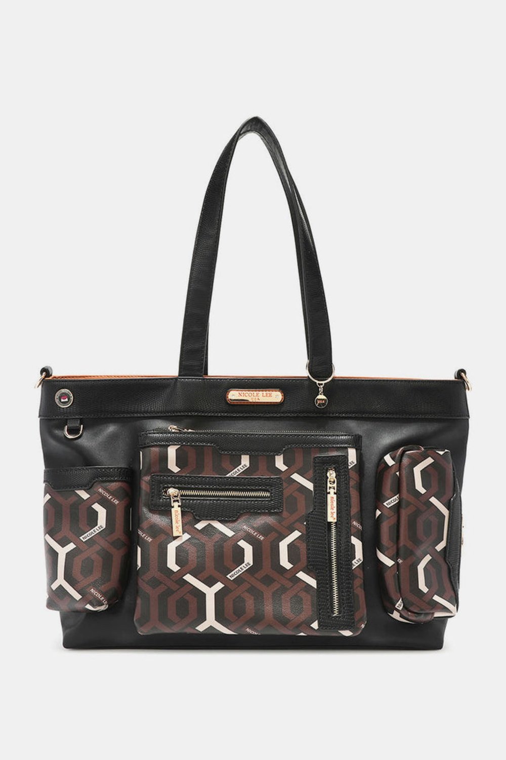 Nicole Lee USA Geometric Pattern Large Handbag