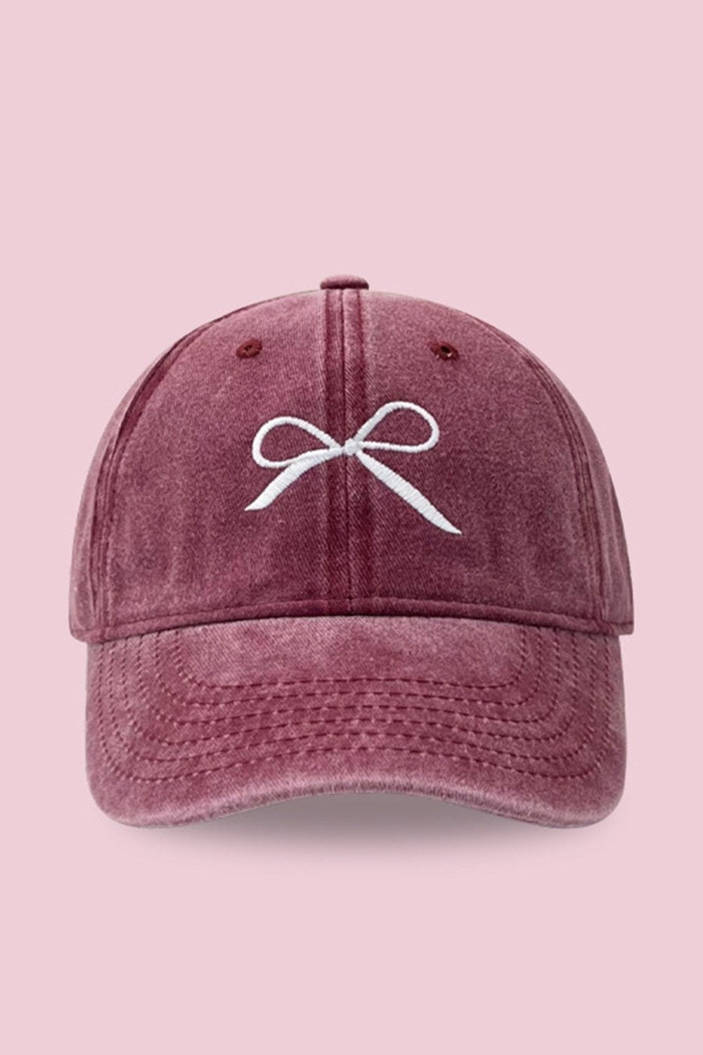 Bow Embroidered Adjustable Cap