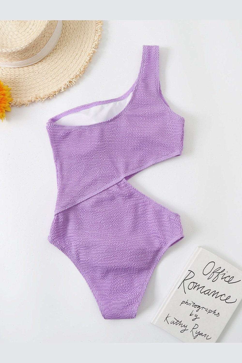 Cutout One Shoulder One-Piece Swimwear