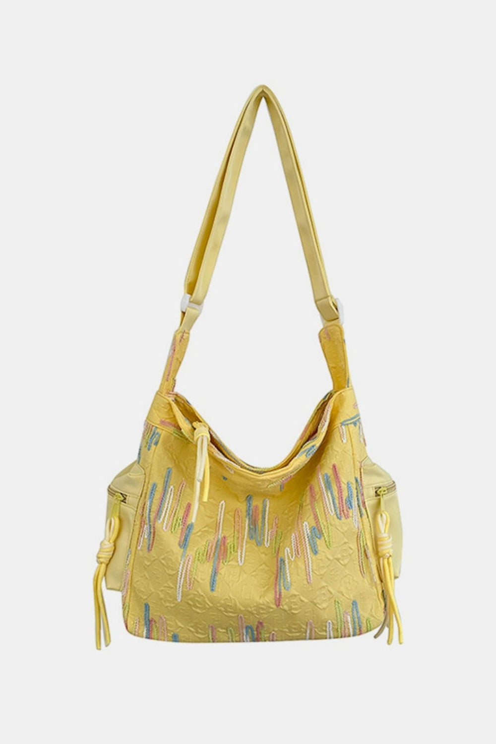 Contrast Texture Shoulder Bag