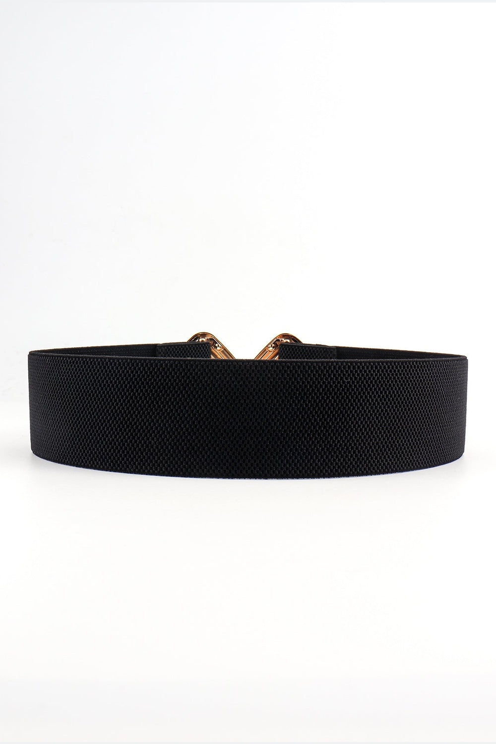 Geometric Buckle Elastic Wide Belt