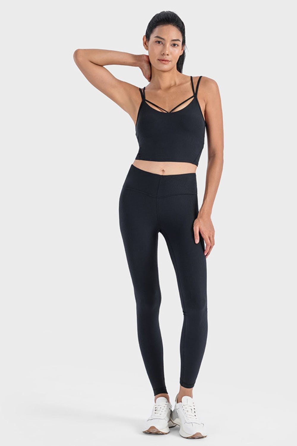 Millennia Double Strap Ribbed Sports Cami