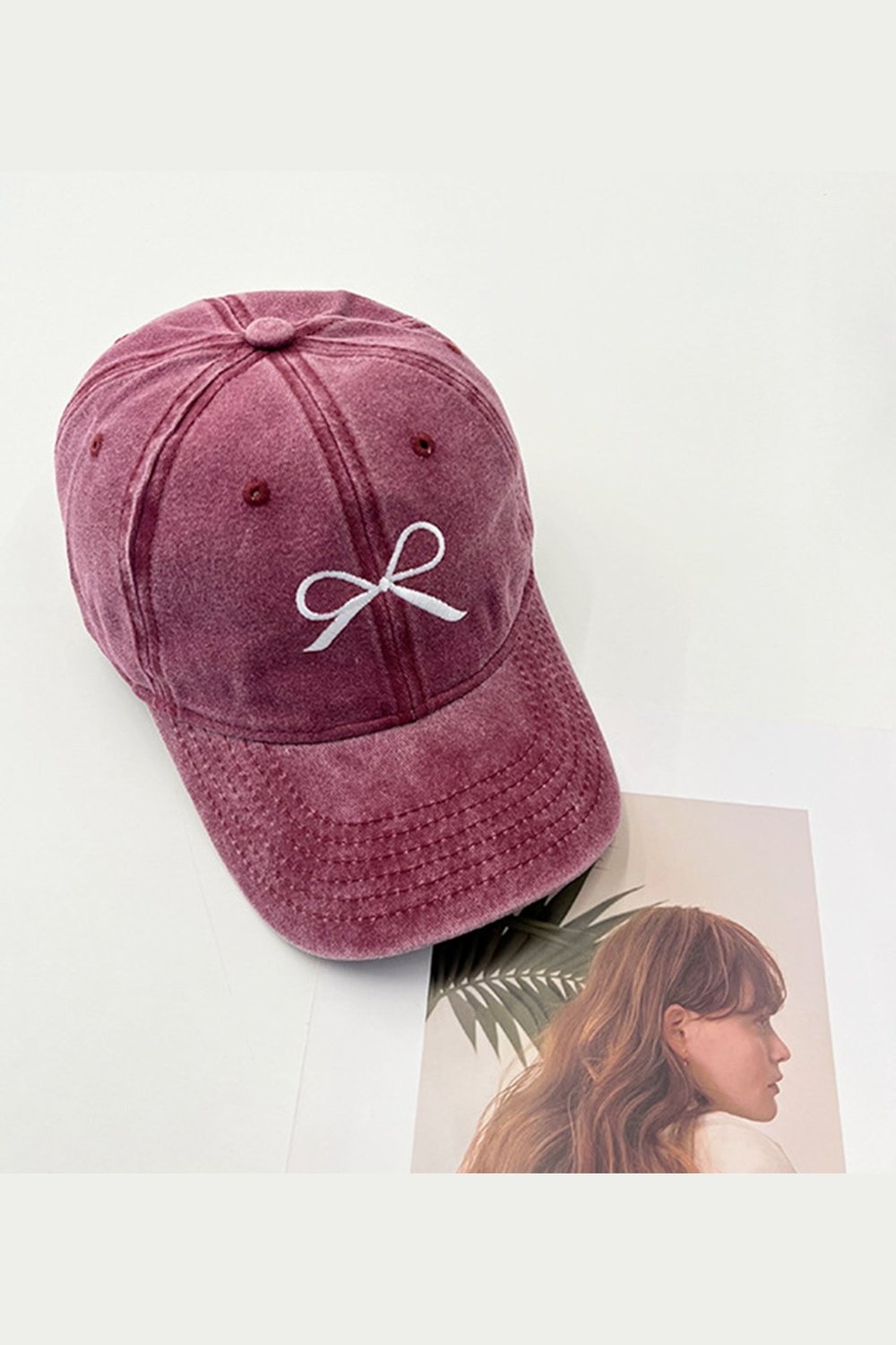 Bow Embroidered Adjustable Cap