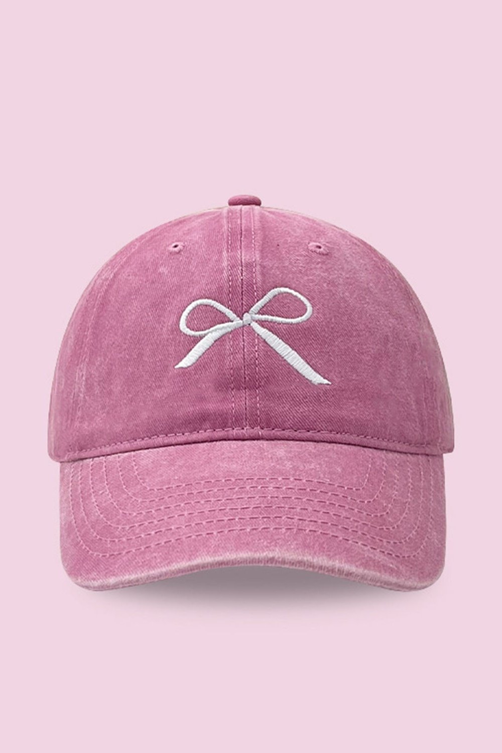 Bow Embroidered Adjustable Cap