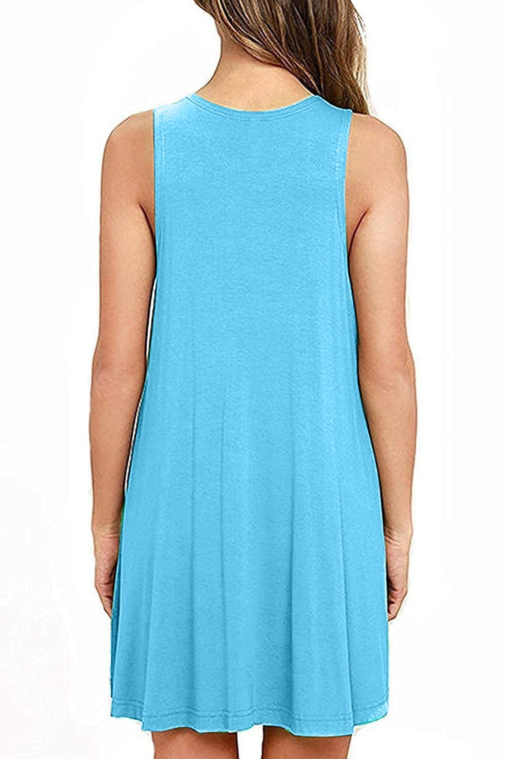 Full Size Round Neck Sleeveless Dress with Pockets