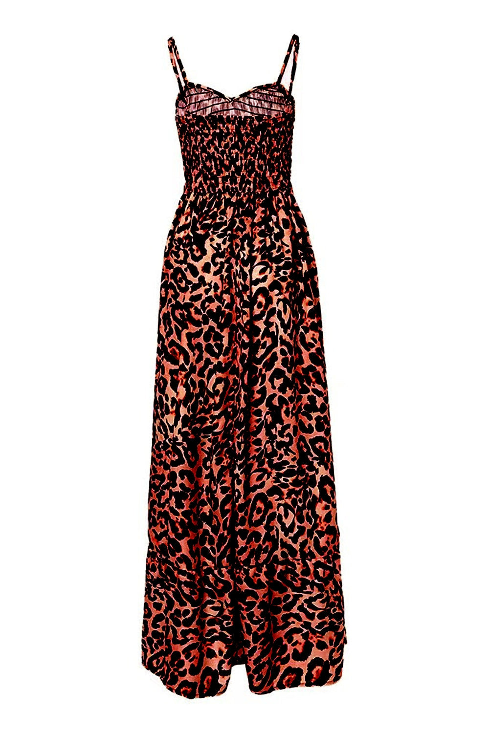 Leopard Sweetheart Neck Cami Dress