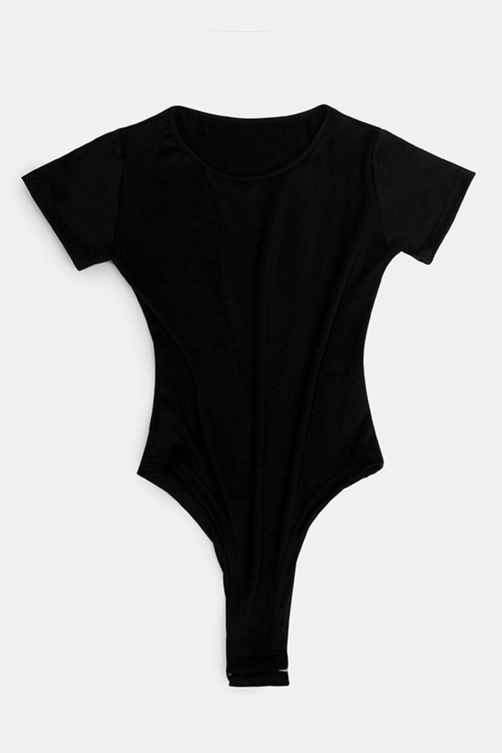 Full Size Round Neck Short Sleeve Bodysuit