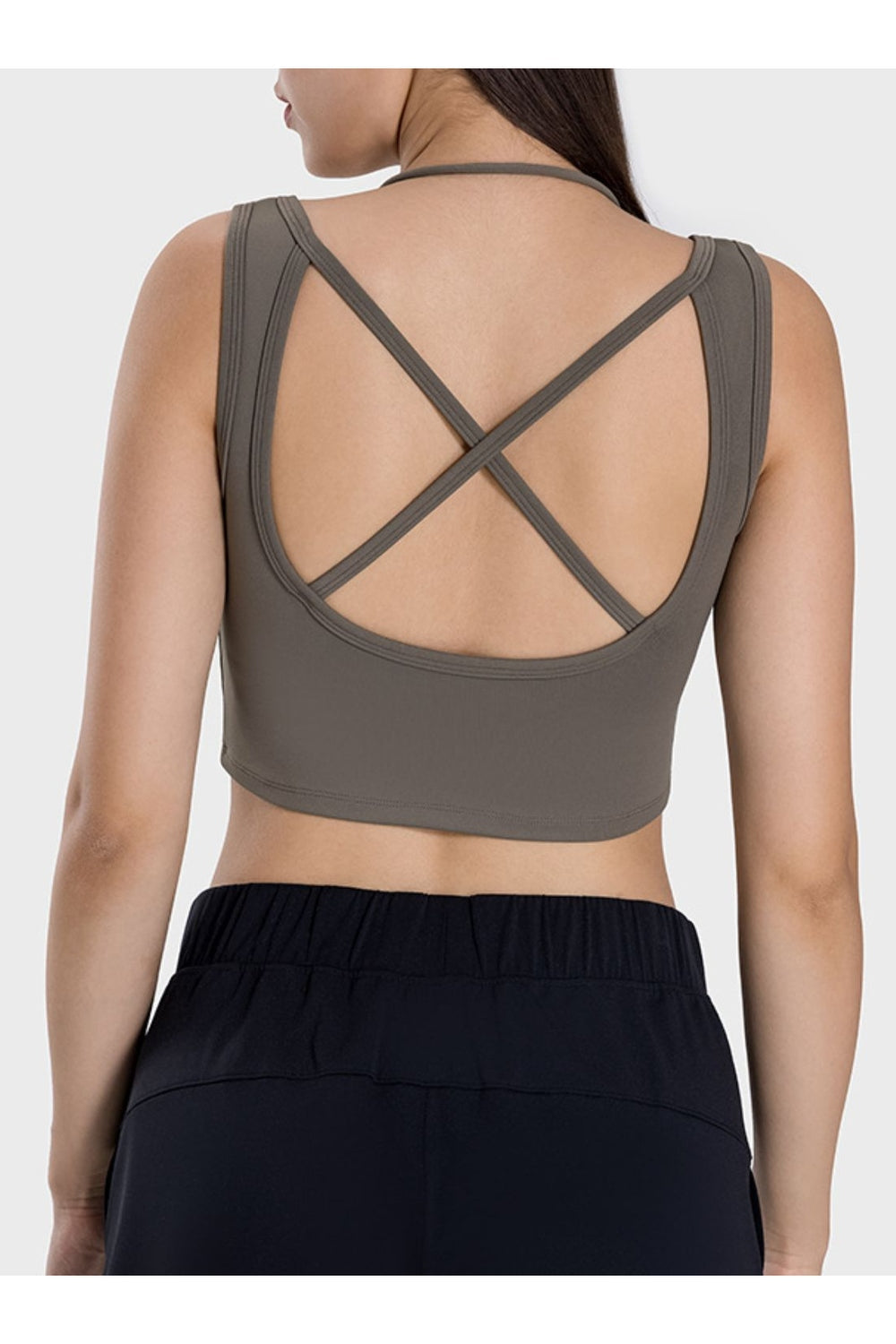 Millennia Crisscross Square Neck Active Tank