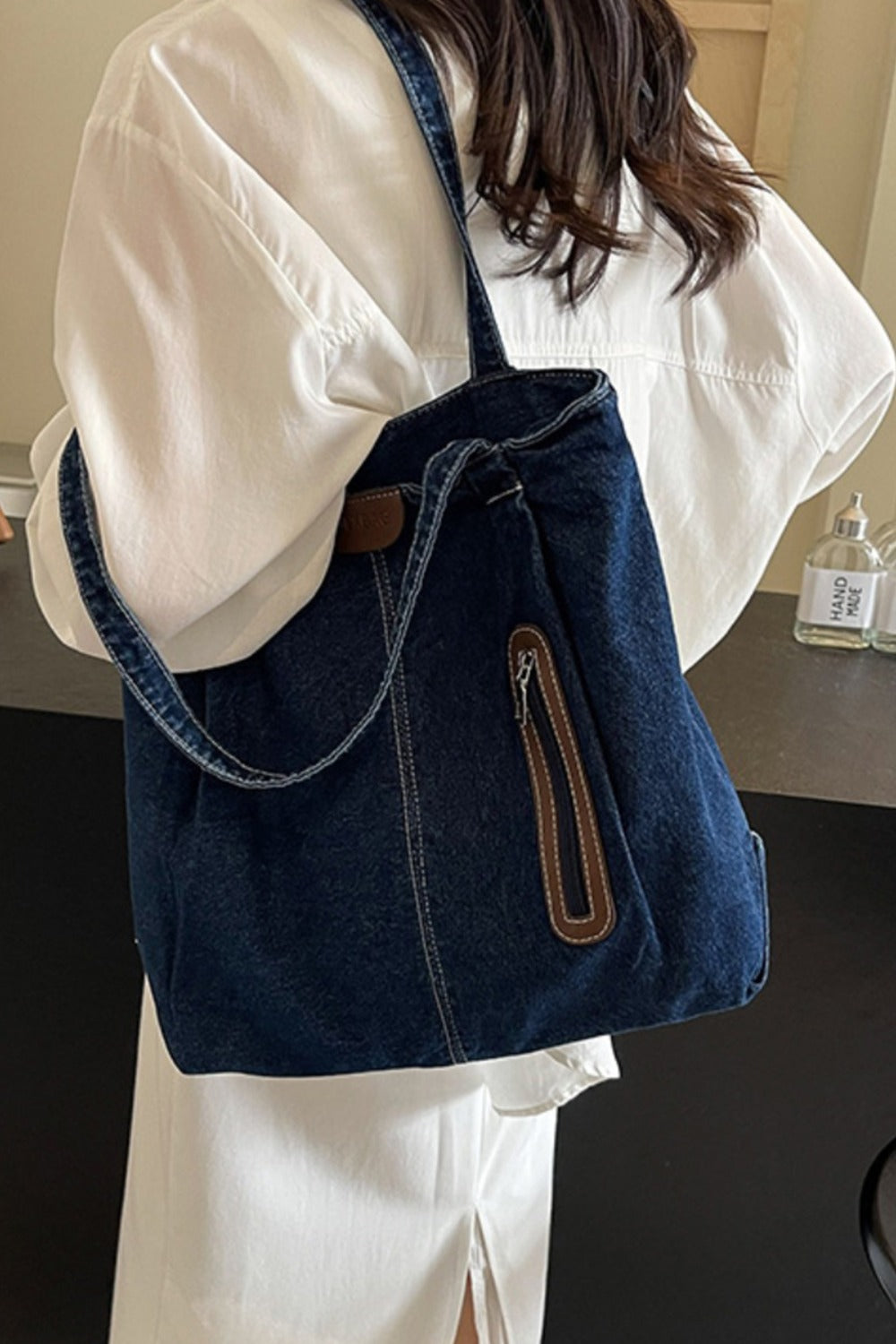 Medium Denim Tote Bag