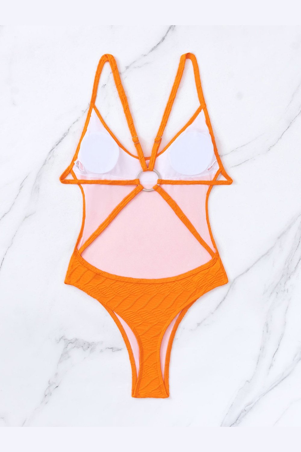 Backless Spaghetti Strap One-Piece Swimwear