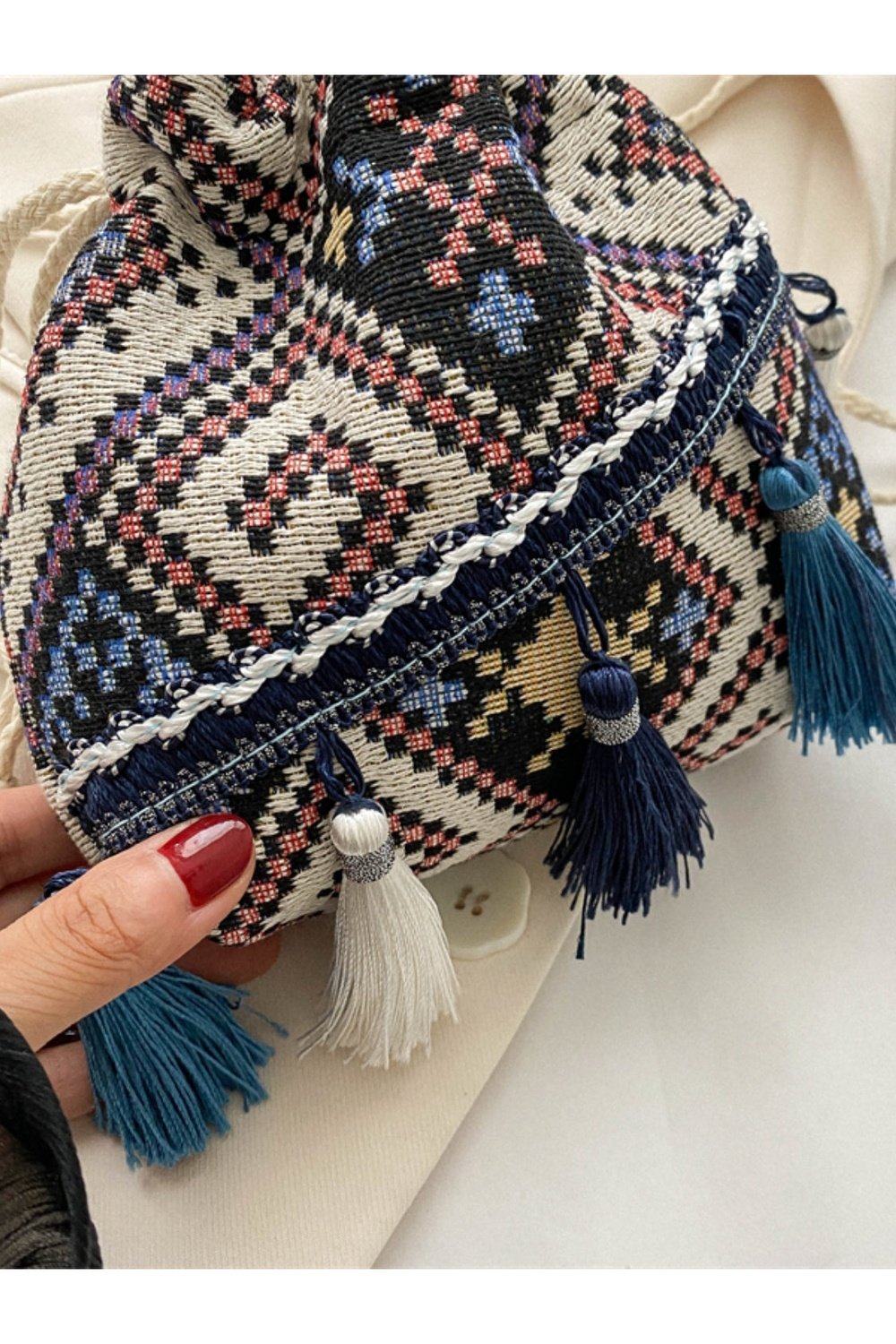 Tassel Spaghetti Strap Shoulder Bag