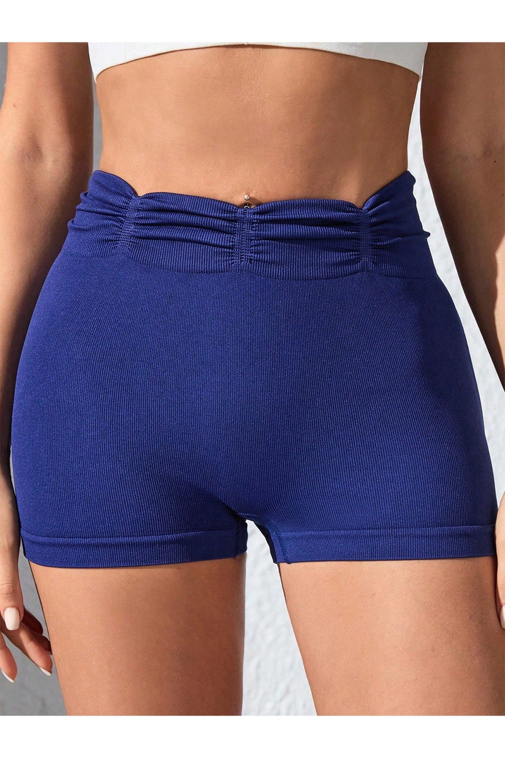 Ruched High Waist Active Shorts