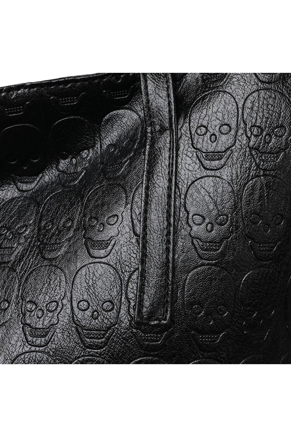 Skeleton Pattern PU Leather Tote Bag