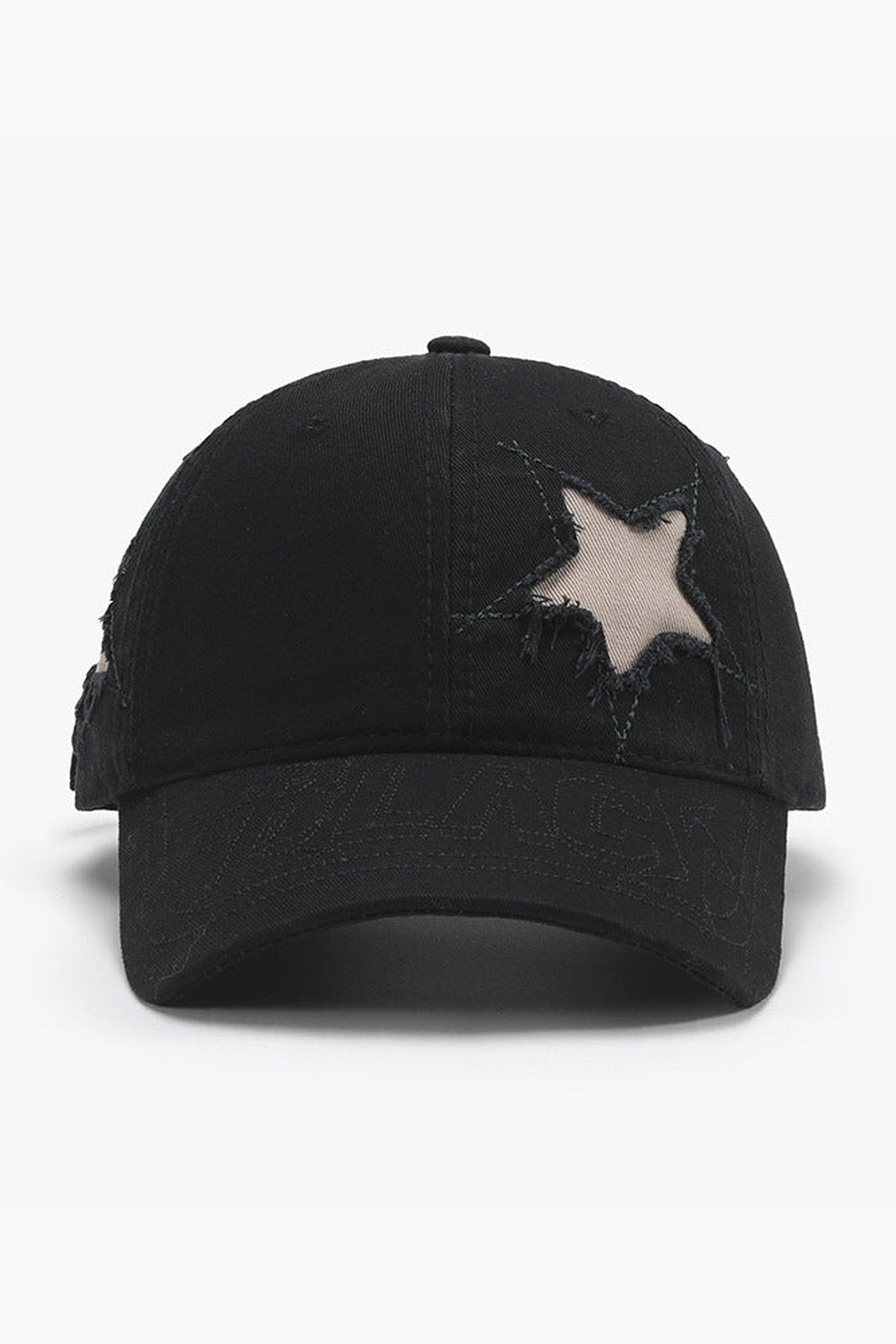 Adjustable Star Raw Hem Cap