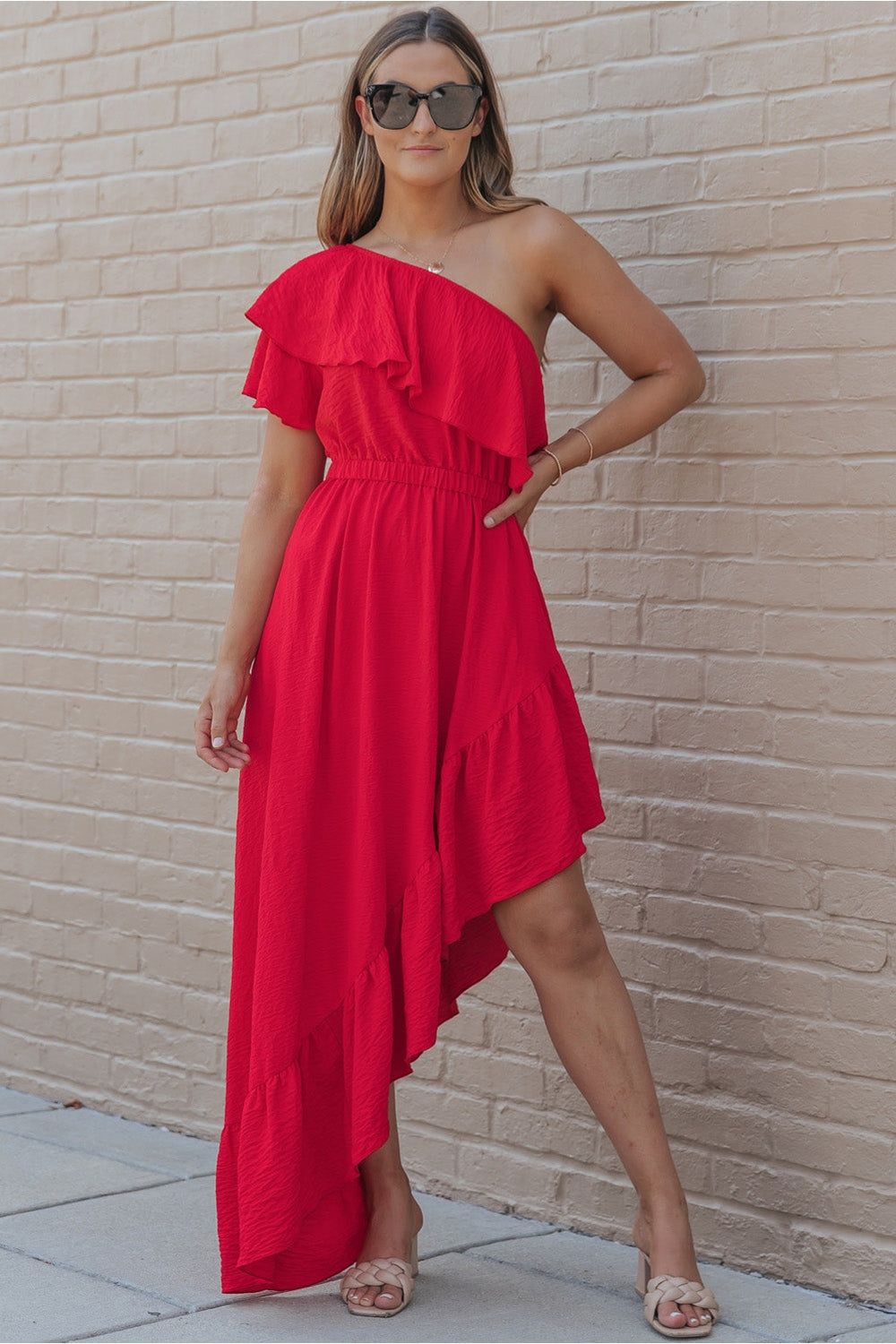 One-Shoulder Asymmetrical Dress